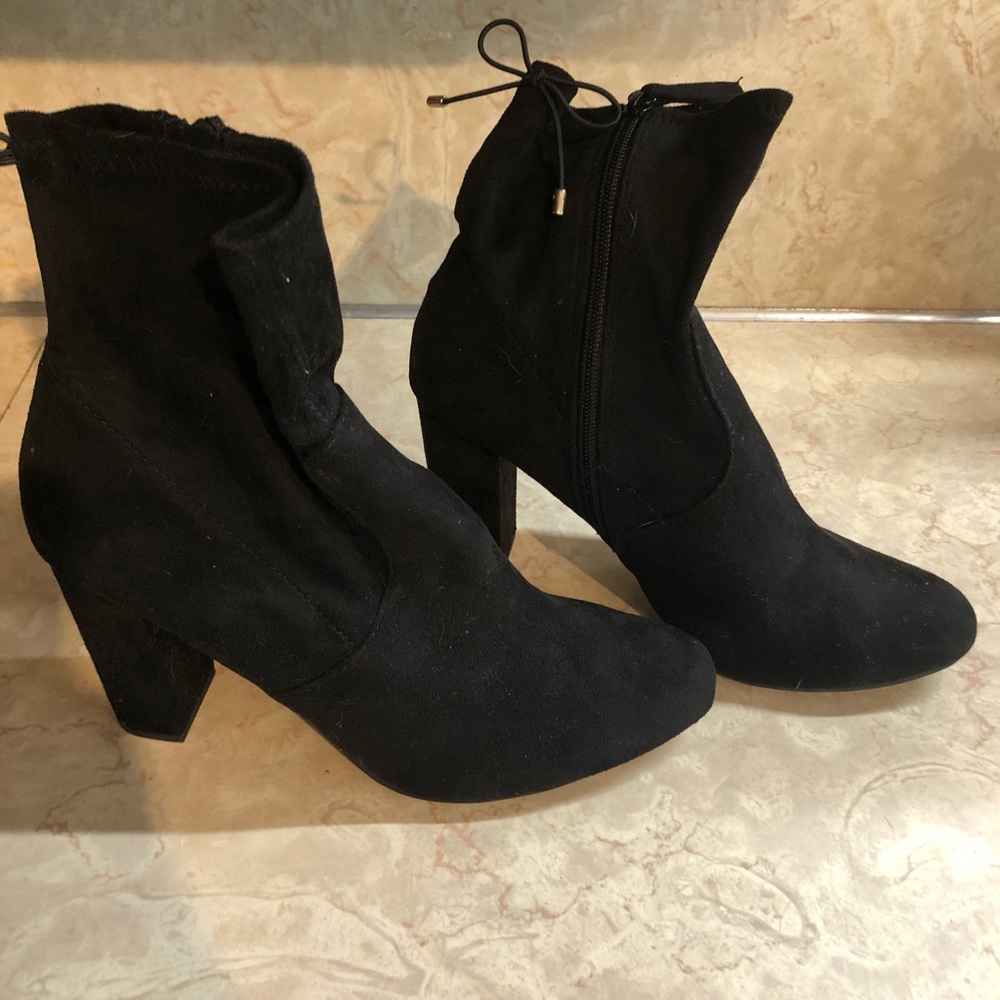 Black Suede Booties